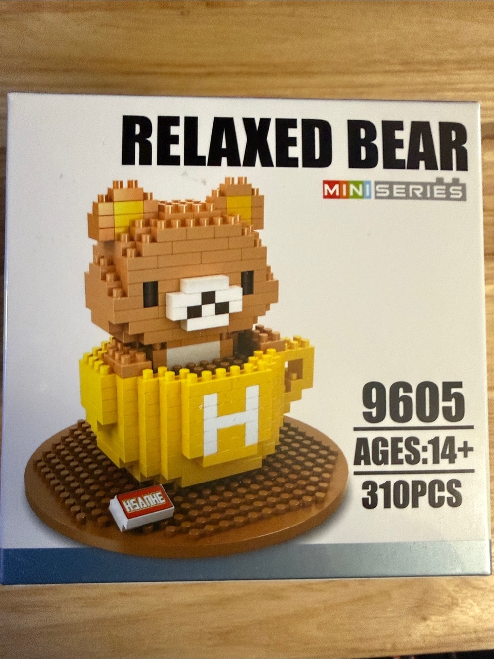 Relaxed Bear MiniSeries Building Block Toy - Yellow & Brown